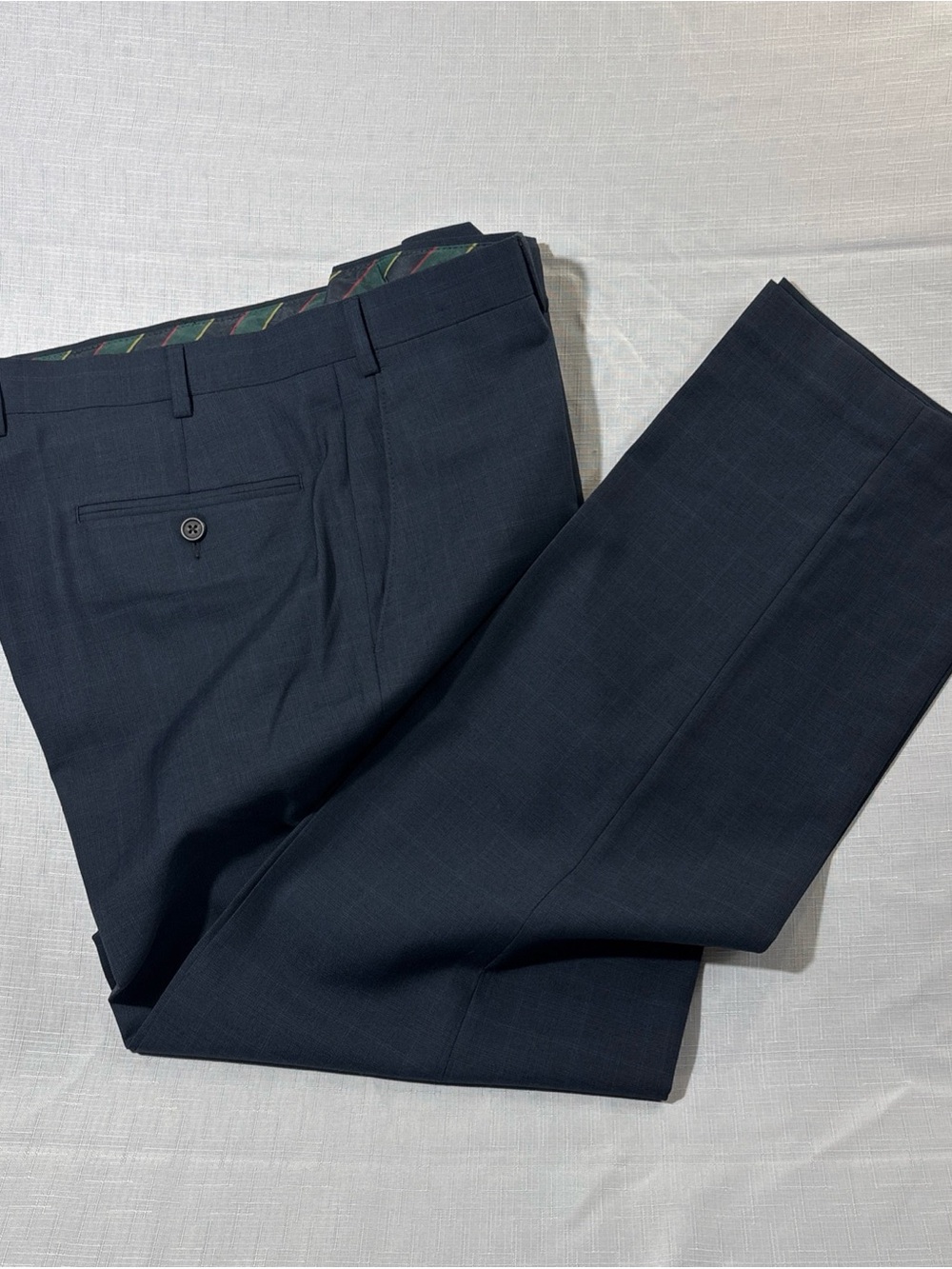 Chaps Men's Classic Fit Flat Front Pant, Navy, 36X30